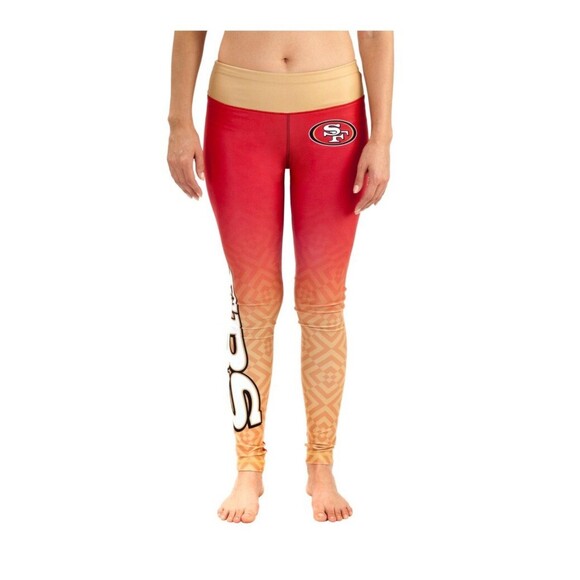 San Francisco 49ers Football Women's Size Medium NFL Scarlet Gradient Leggings - Picture 1 of 9